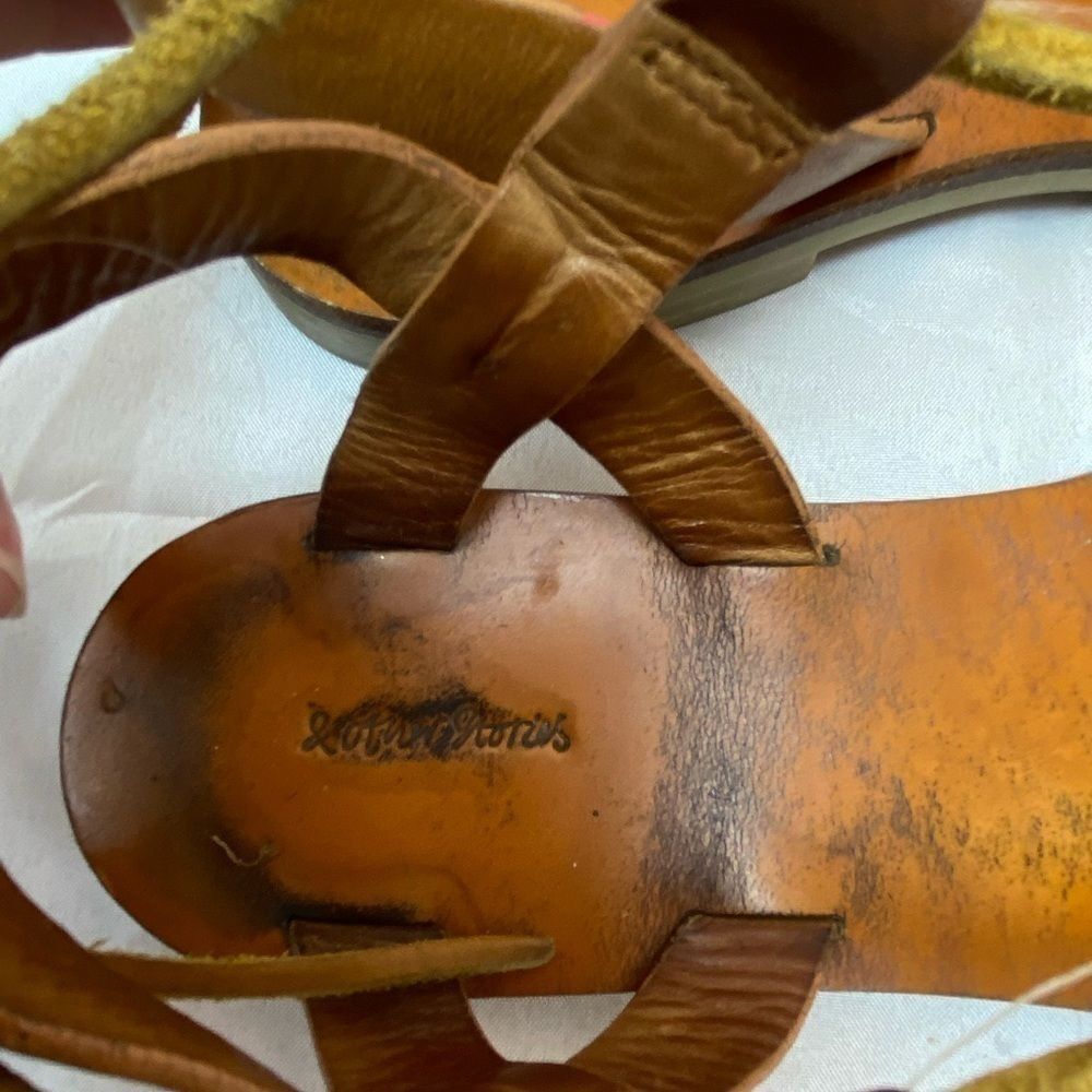 & Other Stories Brown Leather Lace Up Gladiator Sandals 38 - Picture 6 of 6